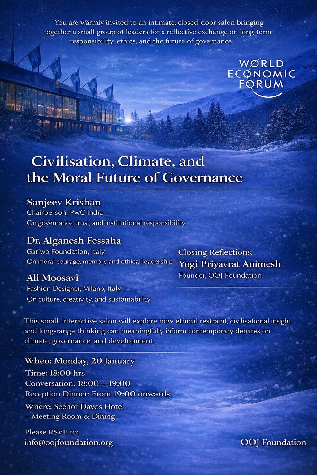 Global Summit Meeting at WORLD ECONOMIC FORUM 2026, Davos Switzerland